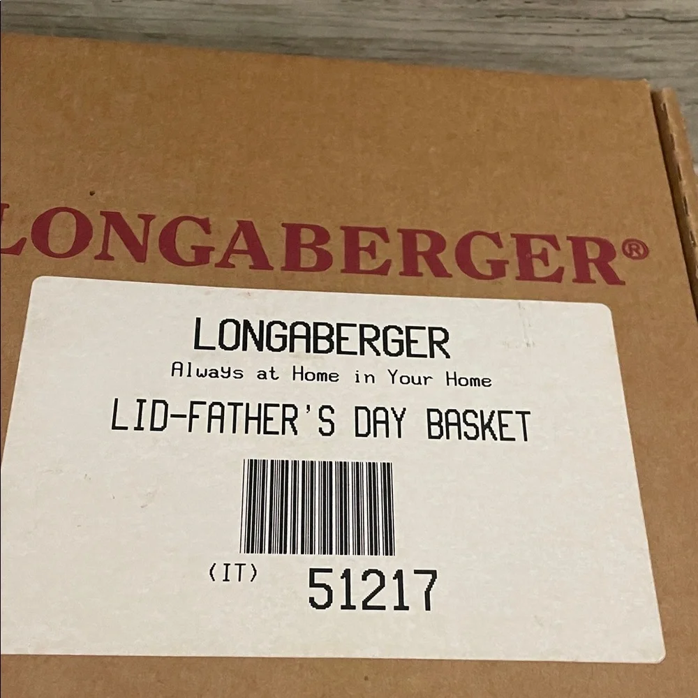 VINTAGE NEW Longaberger‎ Natural Wood Fathers Day Basket Lid 51217